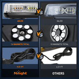 Nilight 12 Inch 48 Leds Roof Top Amber Mix White Emergency Strobe Light, view 6