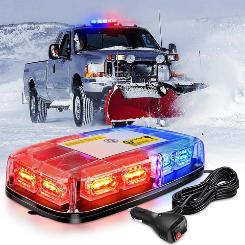 Nilight 12 Inch 48 Leds Roof Top Blue Red Emergency Strobe Light