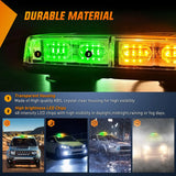 Nilight 12 Inch 48 Leds Roof Top Green Amber Emergency Strobe Light, view 2