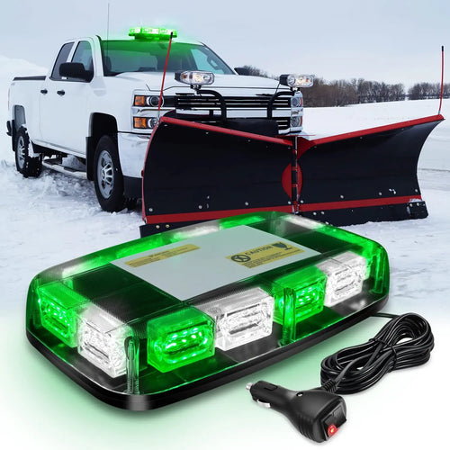 Nilight 12 Inch 48 Leds Roof Top Green Mix White Emergency Strobe Light