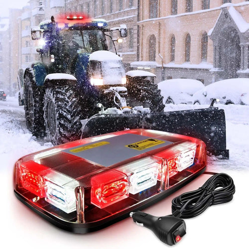 Nilight 12 Inch 48 Leds Roof Top Red White Emergency Strobe Light