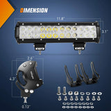 Nilight 12 Inch 72W 5000LM Double Row Spot Flood LED Light Bars (Pair), view 2