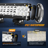 Nilight 12 Inch 72W 5000LM Double Row Spot Flood LED Light Bars (Pair), view 4