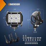 Nilight 12Inch 72W Led Light Bars 2Pcs 18W Led Pods with Wiring Harness Kit-3 Leads (25% OFF Final Checkout), view 6