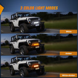 Nilight 12Inch Off-Road LED Light Bar, 300W 3 Lighting Modes (White/Amber/White&Amber) Driving Fog Light Spot Flood Lights with 16AWG Wiring Harness for Truck Car ATV SUV Jeep Boat, view 3