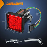 Nilight 12LED Brake Light Trailer Hitch Cover, view 2