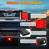 Nilight 12LED Brake Light Trailer Hitch Cover, view 3