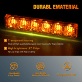 Nilight 12LED Emergency Strobe Traffic Advisor Light Bar 2 in 1 Amber Dash Warning Safety Flashing Lights Front/Rear Windshield Construction Lights for Trucks Cars Plow Police Firefighter Vehicles, view 2