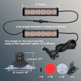 Nilight 12LED Emergency Strobe Traffic Advisor Light Bar 2 in 1 Amber Dash Warning Safety Flashing Lights Front/Rear Windshield Construction Lights for Trucks Cars Plow Police Firefighter Vehicles, view 5