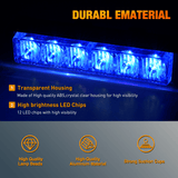 Nilight 12LED Emergency Strobe Traffic Advisor Light Bar 2 in 1 Blue Dash Warning Safety Flashing Lights Front/Rear Windshield Construction Lights for Trucks Cars Plow Police Firefighter Vehicles, view 2