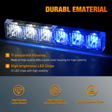 Nilight 12LED Emergency Strobe Traffic Advisor Light Bar 2 in 1 Blue White Dash Warning Safety Flashing Lights Front/Rear Windshield Construction Lights for Trucks Cars Plow Police Vehicles, view 2