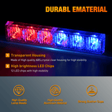 Nilight 12LED Emergency Strobe Traffic Advisor Light Bar 2 in 1 Red Blue Dash Warning Safety Flashing Lights Front/Rear Windshield Construction Lights for Trucks Cars Plow Police Firefighter Vehicles, view 2