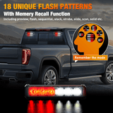 Nilight 12LED Emergency Strobe Traffic Advisor Light Bar 2 in 1 Red White Dash Warning Safety Flashing Lights Front/Rear Windshield Construction Lights for Trucks Cars Plow Police Firefighter Vehicles, view 6