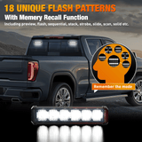 Nilight 12LED Emergency Strobe Traffic Advisor Light Bar 2 in 1 White Dash Warning Safety Flashing Lights Front/Rear Windshield Construction Lights for Trucks Cars Plow Police Firefighter Vehicles, view 6