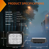 Nilight 12LED Magnetic Wireless Trailer Lights 2PCS Rechargeable Portable Hazard Beacon Warning Light Amber and White Emergency Strobe Light for Trucks Trailers Vehicles Cars Bus Surface Mount, view 2