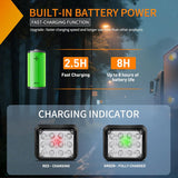 Nilight 12LED Magnetic Wireless Trailer Lights 2PCS Rechargeable Portable Hazard Beacon Warning Light Amber and White Emergency Strobe Light for Trucks Trailers Vehicles Cars Bus Surface Mount, view 4