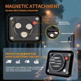 Nilight 12LED Magnetic Wireless Trailer Lights 2PCS Rechargeable Portable Hazard Beacon Warning Light Amber and White Emergency Strobe Light for Trucks Trailers Vehicles Cars Bus Surface Mount, view 5