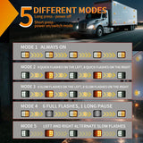 Nilight 12LED Magnetic Wireless Trailer Lights 2PCS Rechargeable Portable Hazard Beacon Warning Light Amber and White Emergency Strobe Light for Trucks Trailers Vehicles Cars Bus Surface Mount, view 6