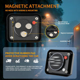 Nilight 12LED Magnetic Wireless Trailer Lights 2PCS Rechargeable Portable Hazard Beacon Warning Light Amber and White Emergency Strobe Light for Trucks Trailers Vehicles Cars Bus Surface Mount, view 5