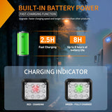 Nilight 12LED Magnetic Wireless Trailer Lights 2PCS Rechargeable Portable Hazard Beacon Warning Light Blue Emergency Strobe Light for Trucks Trailers Vehicles Cars Bus Surface Mount, view 4