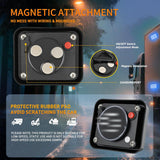 Nilight 12LED Magnetic Wireless Trailer Lights 2PCS Rechargeable Portable Hazard Beacon Warning Light Blue Emergency Strobe Light for Trucks Trailers Vehicles Cars Bus Surface Mount, view 5