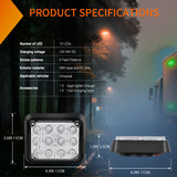 Nilight 12LED Magnetic Wireless Trailer Lights 2PCS Rechargeable Portable Hazard Beacon Warning Light Green Emergency Strobe Light for Trucks Trailers Vehicles Cars Bus Surface Mount, view 2