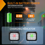 Nilight 12LED Magnetic Wireless Trailer Lights 2PCS Rechargeable Portable Hazard Beacon Warning Light Green Emergency Strobe Light for Trucks Trailers Vehicles Cars Bus Surface Mount, view 4
