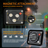 Nilight 12LED Magnetic Wireless Trailer Lights 2PCS Rechargeable Portable Hazard Beacon Warning Light Green Emergency Strobe Light for Trucks Trailers Vehicles Cars Bus Surface Mount, view 5