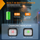 Nilight 12LED Magnetic Wireless Trailer Lights 2PCS Rechargeable Portable Hazard Beacon Warning Light Red and Blue Emergency Strobe Light for Trucks Trailers Vehicles Cars Bus Surface Mount, view 4