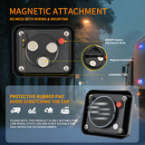 Nilight 12LED Magnetic Wireless Trailer Lights 2PCS Rechargeable Portable Hazard Beacon Warning Light Red and Blue Emergency Strobe Light for Trucks Trailers Vehicles Cars Bus Surface Mount, view 5