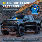 Nilight 12LED Traffic Advisor Strobe Light Bar Amber Blue Emergency Warning Hazard Safety Dash Front/Rear Windshield Flashing Lights for Cars Trucks Police Firefighter Plow Construction Vehicles, view 6