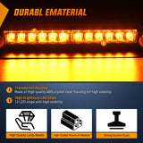 Nilight 12LED Traffic Advisor Strobe Light Bar Amber Emergency Warning Hazard Safety Dash Front/Rear Windshield Flashing Lights for Cars Trucks Police Firefighter Plow Construction Vehicles, view 2