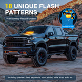 Nilight 12LED Traffic Advisor Strobe Light Bar Amber Emergency Warning Hazard Safety Dash Front/Rear Windshield Flashing Lights for Cars Trucks Police Firefighter Plow Construction Vehicles, view 6