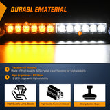 Nilight 12LED Traffic Advisor Strobe Light Bar Amber White Emergency Warning Hazard Safety Dash Front/Rear Windshield Flashing Lights for Cars Trucks Police Firefighter Plow Construction Vehicles, view 2