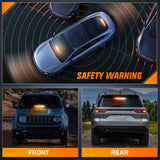 Nilight 12LED Traffic Advisor Strobe Light Bar Amber White Emergency Warning Hazard Safety Dash Front/Rear Windshield Flashing Lights for Cars Trucks Police Firefighter Plow Construction Vehicles, view 3