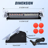 Nilight 12LED Traffic Advisor Strobe Light Bar Amber White Emergency Warning Hazard Safety Dash Front/Rear Windshield Flashing Lights for Cars Trucks Police Firefighter Plow Construction Vehicles, view 5