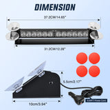 Nilight 12LED Traffic Advisor Strobe Light Bar Blue Emergency Warning Hazard Safety Dash Front/Rear Windshield Flashing Lights for Cars Trucks Police Firefighter Plow Construction Vehicles, view 5