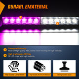 Nilight 12LED Traffic Advisor Strobe Light Bar Purple White Emergency Warning Hazard Safety Dash Front/Rear Windshield Flashing Lights for Cars Trucks Police Firefighter Plow Construction Vehicles, view 2