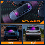 Nilight 12LED Traffic Advisor Strobe Light Bar Purple White Emergency Warning Hazard Safety Dash Front/Rear Windshield Flashing Lights for Cars Trucks Police Firefighter Plow Construction Vehicles, view 3