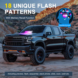 Nilight 12LED Traffic Advisor Strobe Light Bar Purple White Emergency Warning Hazard Safety Dash Front/Rear Windshield Flashing Lights for Cars Trucks Police Firefighter Plow Construction Vehicles, view 6