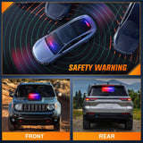 Nilight 12LED Traffic Advisor Strobe Light Bar Red Blue Emergency Warning Hazard Safety Dash Front/Rear Windshield Flashing Lights for Cars Trucks Police Firefighter Plow Construction Vehicles, view 3