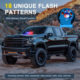 Nilight 12LED Traffic Advisor Strobe Light Bar Red Blue Emergency Warning Hazard Safety Dash Front/Rear Windshield Flashing Lights for Cars Trucks Police Firefighter Plow Construction Vehicles, view 6