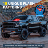 Nilight 12LED Traffic Advisor Strobe Light Bar Red Emergency Warning Hazard Safety Dash Front/Rear Windshield Flashing Lights for Cars Trucks Police Firefighter Plow Construction Vehicles, view 6