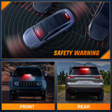 Nilight 12LED Traffic Advisor Strobe Light Bar Red White Emergency Warning Hazard Safety Dash Front/Rear Windshield Flashing Lights for Cars Trucks Police Firefighter Plow Construction Vehicles, view 3
