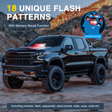 Nilight 12LED Traffic Advisor Strobe Light Bar Red White Emergency Warning Hazard Safety Dash Front/Rear Windshield Flashing Lights for Cars Trucks Police Firefighter Plow Construction Vehicles, view 6