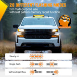 Nilight 12LED Wireless Emergency Strobe Light Amber 14 Inch Magnetic Mount Mini Light Bar 12V Rooftop Powered Hazard Warning Flashing Lights for Car Truck Trailer Snow Plow Construction Vehicles, view 3