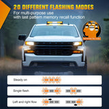 Nilight 12LED Wireless Emergency Strobe Light Amber White 14 Inch Magnetic Mount Mini Light Bar 12V Rooftop Powered Hazard Warning Flashing Lights for Car Truck Trailer Snow Plow Construction Vehicles, view 3