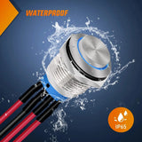 Nilight 12mm 12V Waterproof ON Off Latching Push Button Switch, view 5