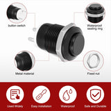 Nilight 12mm Momentary Push Button Switch 6PCS 12V Waterproof Black Metal Small Round Power Push Button Switches 2 Pin for Car Automotive Truck Boat Marine Off-Road Vehicle, view 6