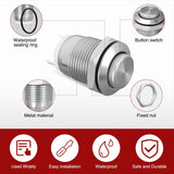 Nilight 12mm Momentary Push Button Switch 6PCS 12V Waterproof Stainless Steel Small Round Power Push Button Switches 2 Pin for Car Automotive Truck Boat Marine Off-Road Vehicle, view 3
